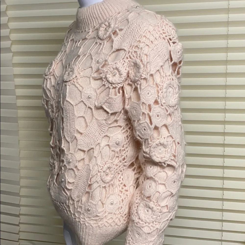 Gantos Vintage Silk Angora L-Wool Lt. Pink Sweater - Picture 4 of 12